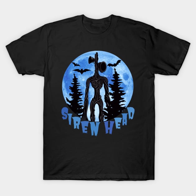 Siren Head in a Blue Moon T-Shirt by Souls.Print